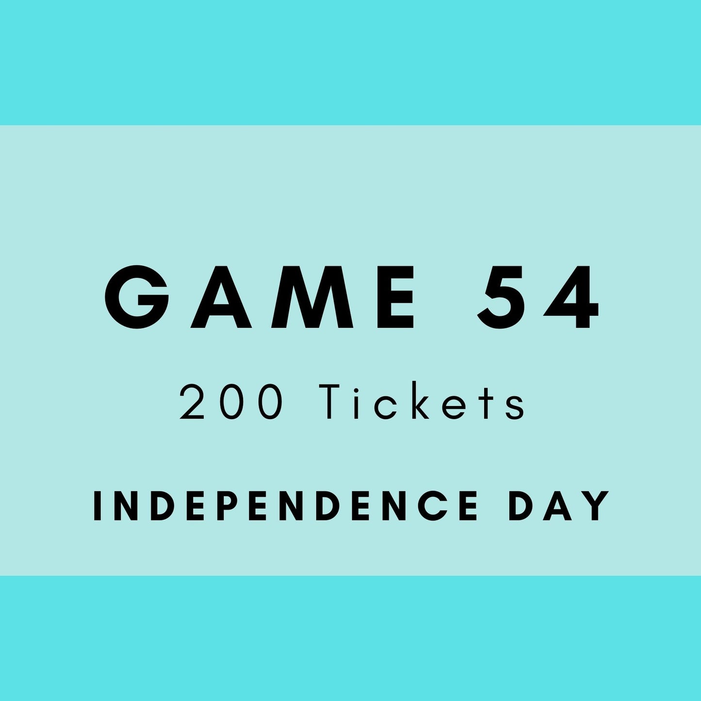 Game 54 | Independence Day | Boogie Bingo | Printed Music Bingo Tickets