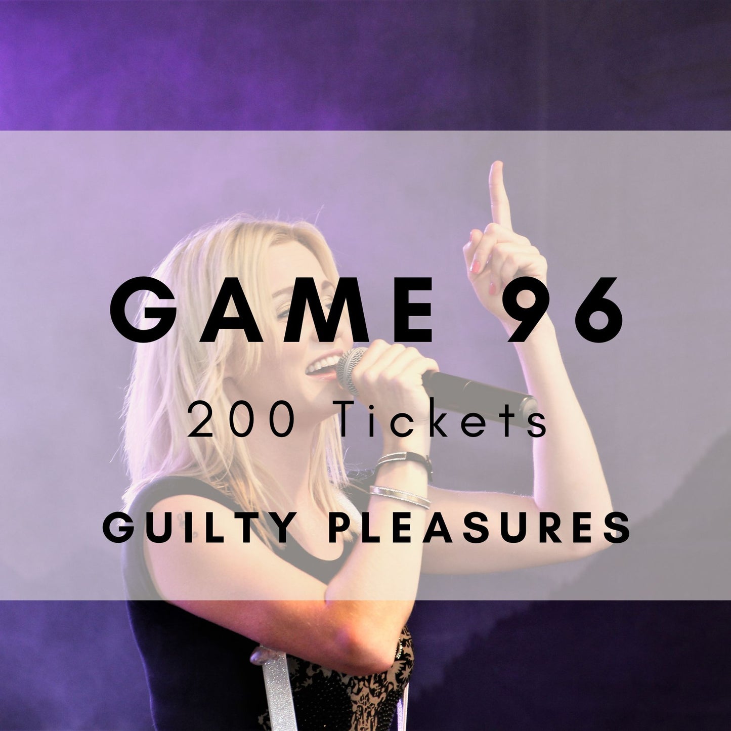 Game 96 | Guilty Pleasures | Boogie Bingo | Printable Music Bingo Tickets