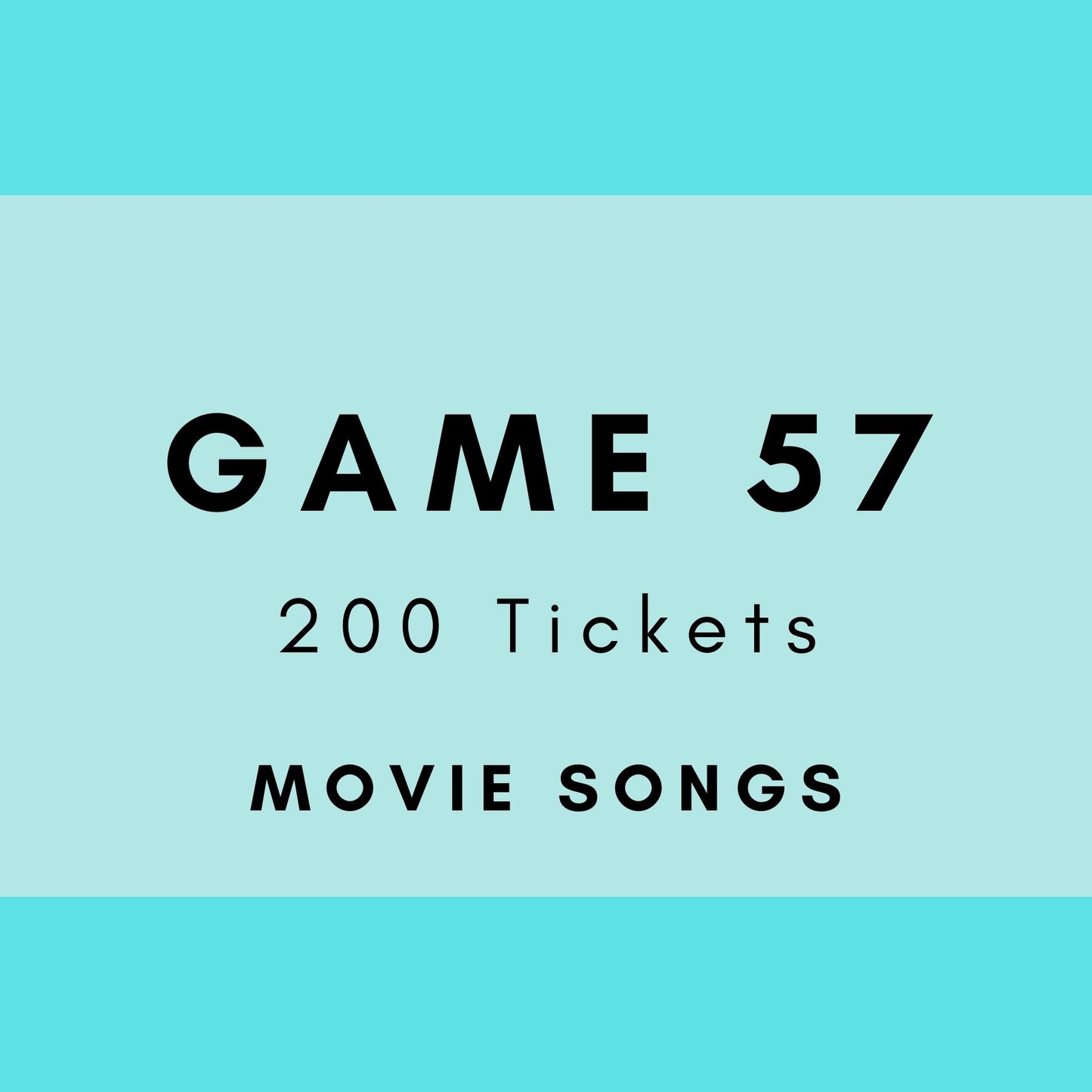 Game 57 | Movie Songs | Boogie Bingo | Printed Music Bingo Tickets