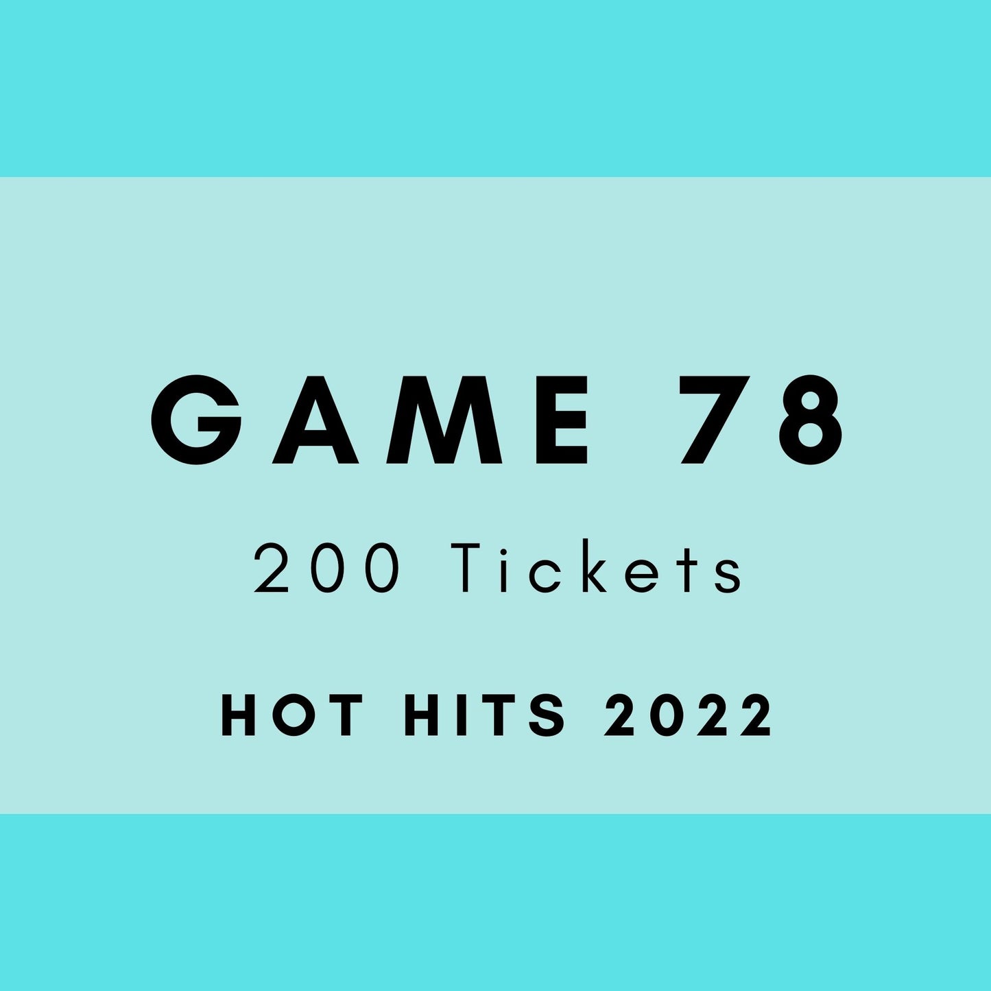Game 78 | Hot Hits 2022 | Boogie Bingo | Printed Music Bingo Tickets