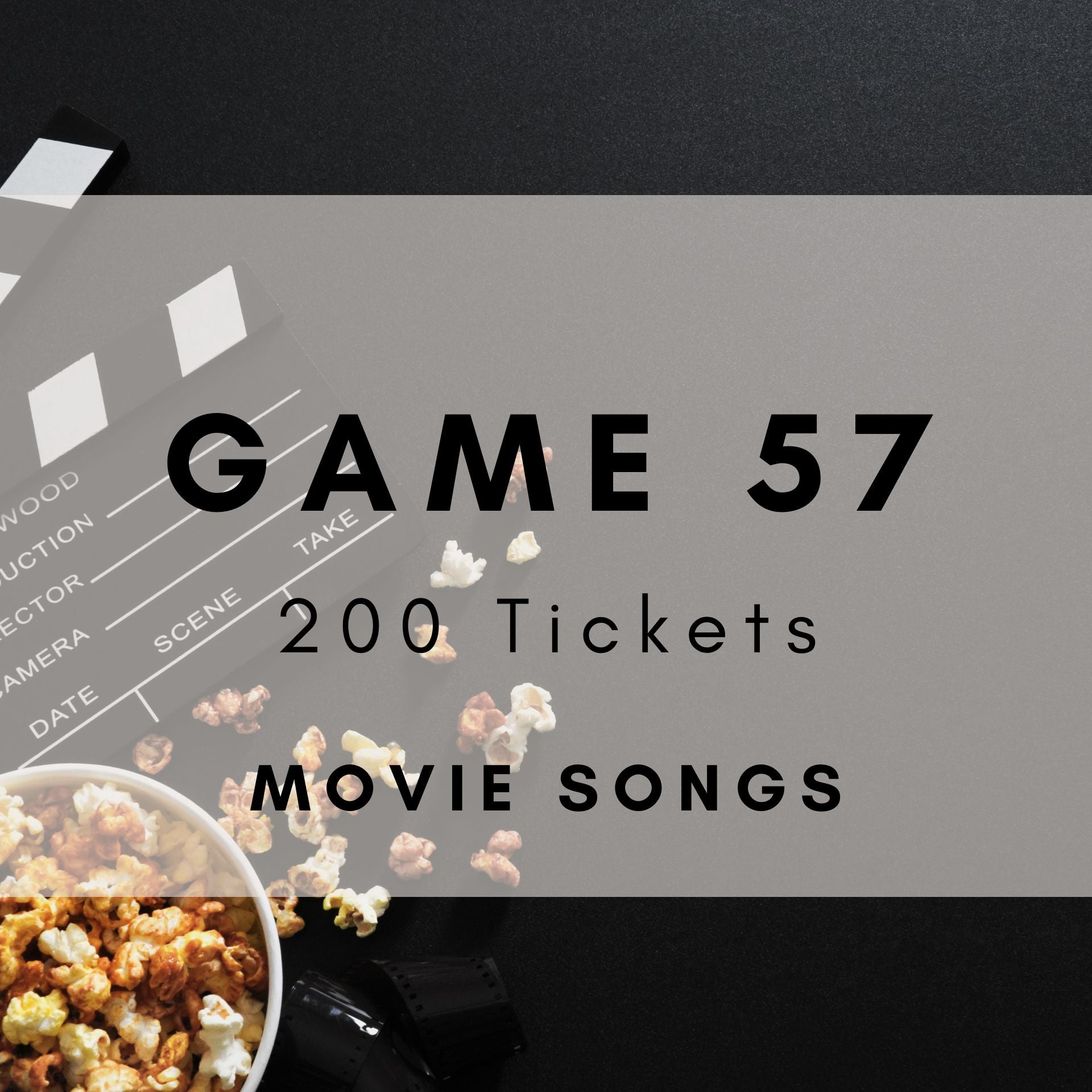 Game 57 | Movie Songs | Boogie Bingo | Printable Music Bingo Tickets