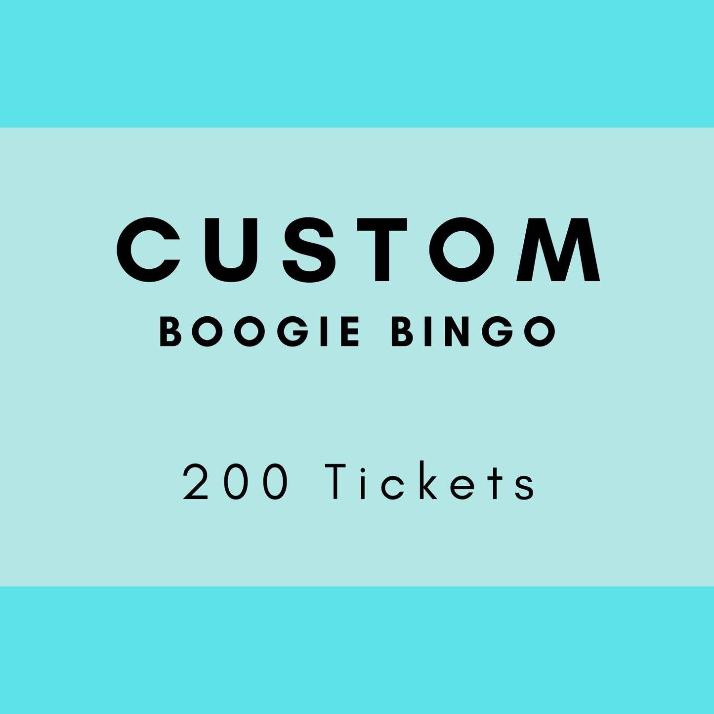 Custom Music Bingo Tickets | 50, 100 or 200 Options | Boogie Bingo | Printable Music Bingo Tickets