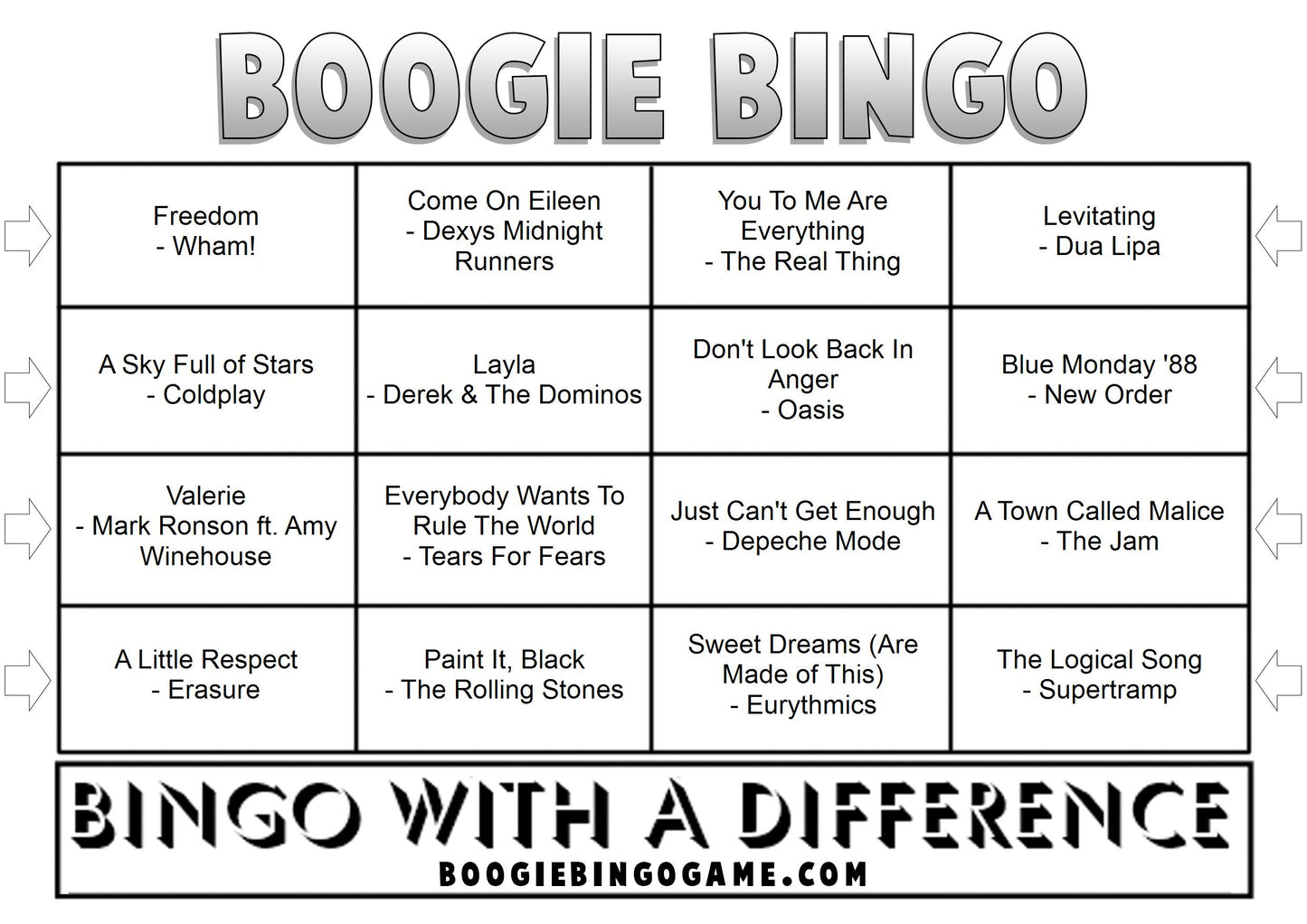 Game 90 | Queen's Platinum Jubilee | Boogie Bingo | Printable Music Bingo Tickets