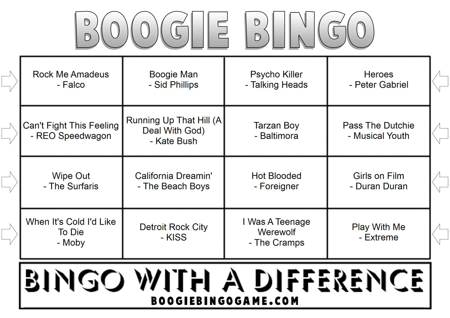 Game 100 | Stranger Things | Boogie Bingo | Printable Music Bingo Tickets